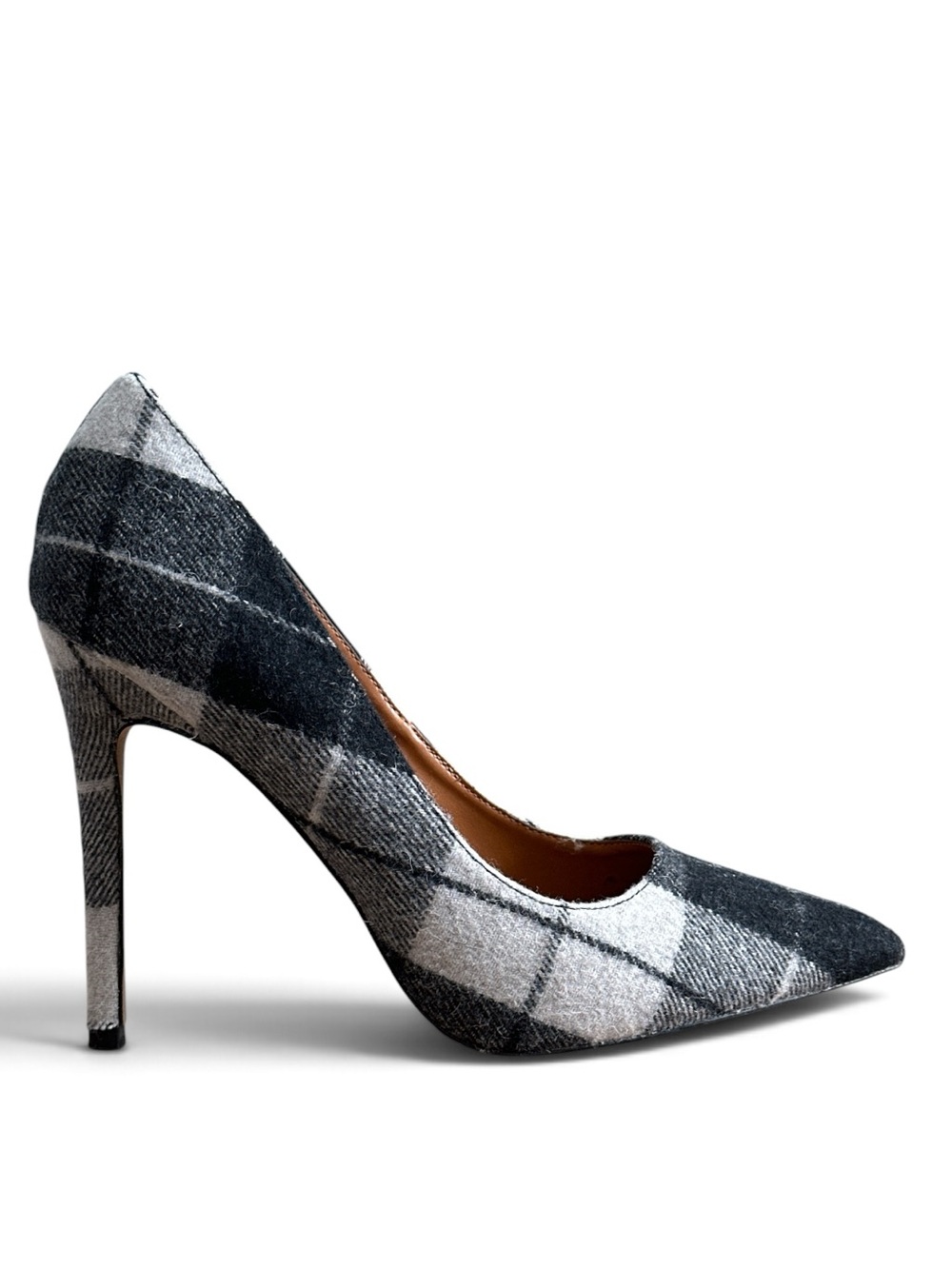 Shoe Republic LA Plaid Flannel Heels